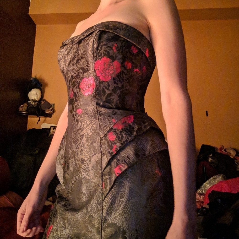 ABS brocade cocktail dress
